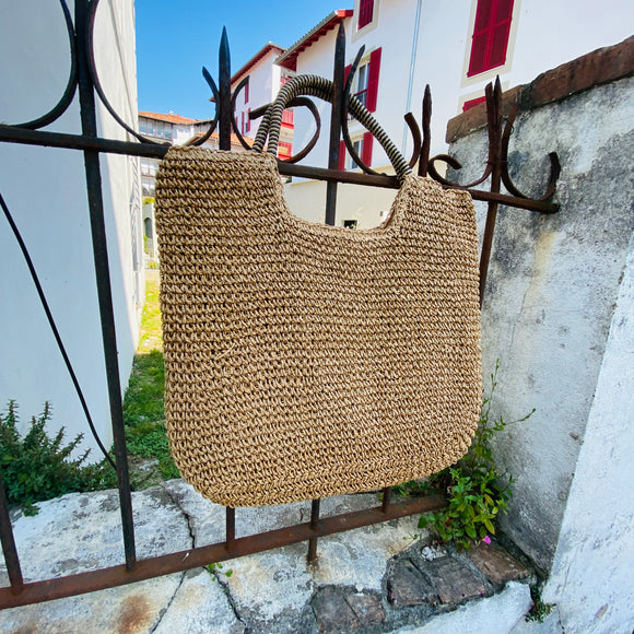 Sac rond paille grand format