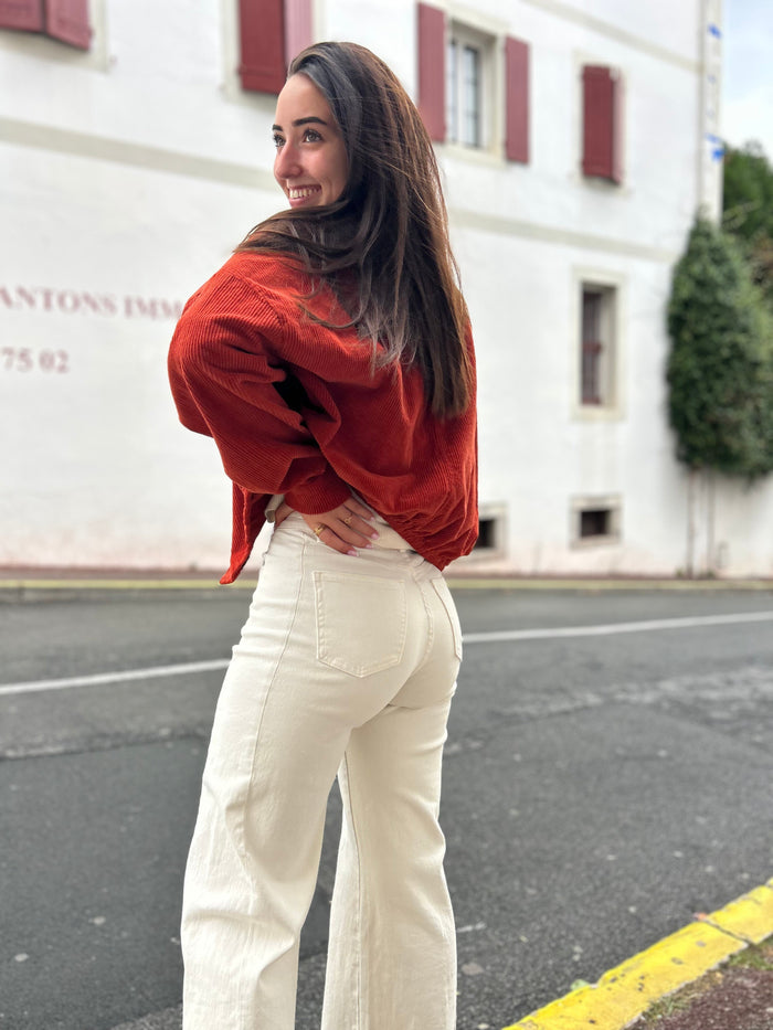 Jean Large Beige – Coupe Wide Leg