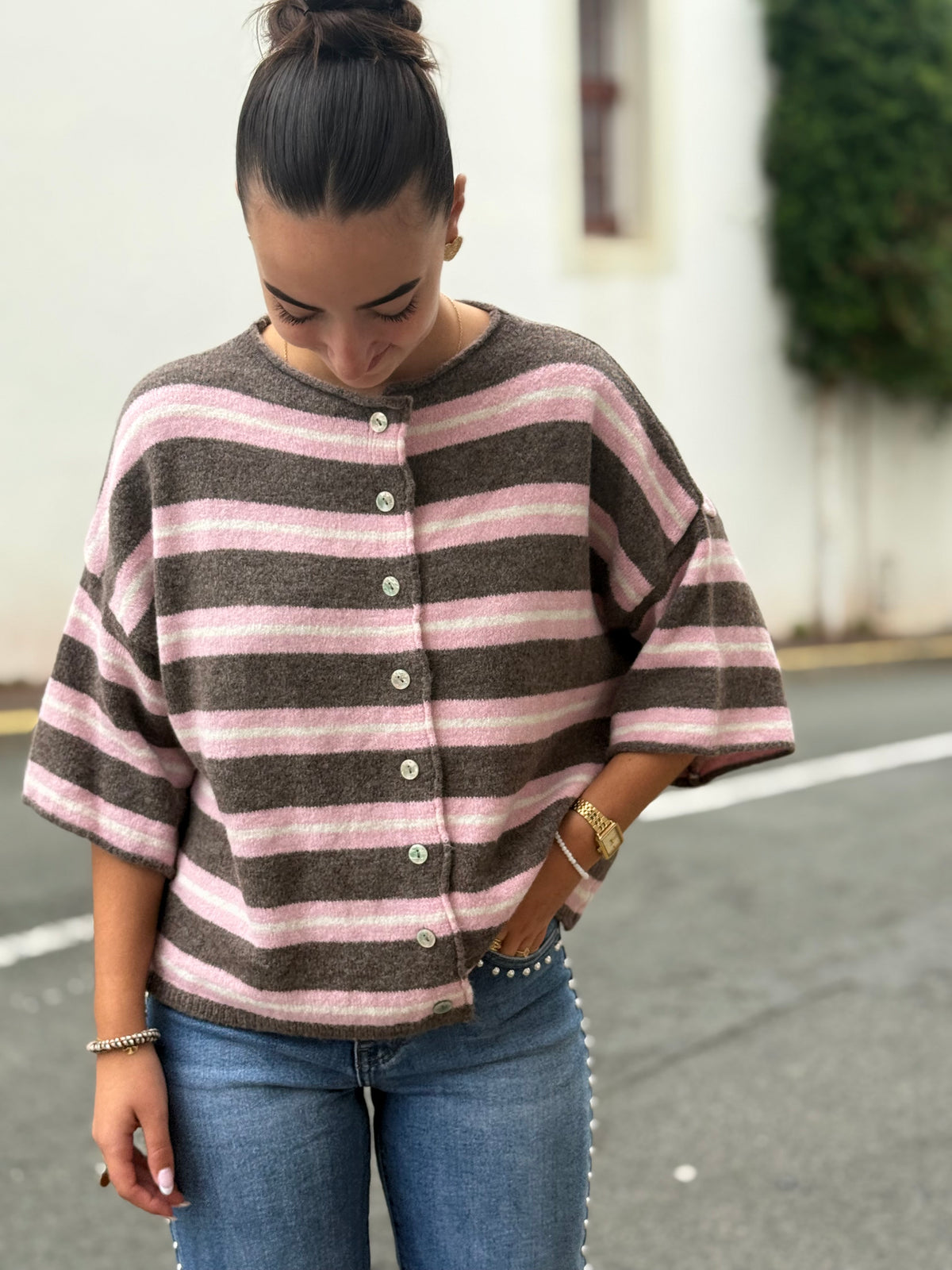 Gilet rayé ultra doux — Taille unique | Modadom