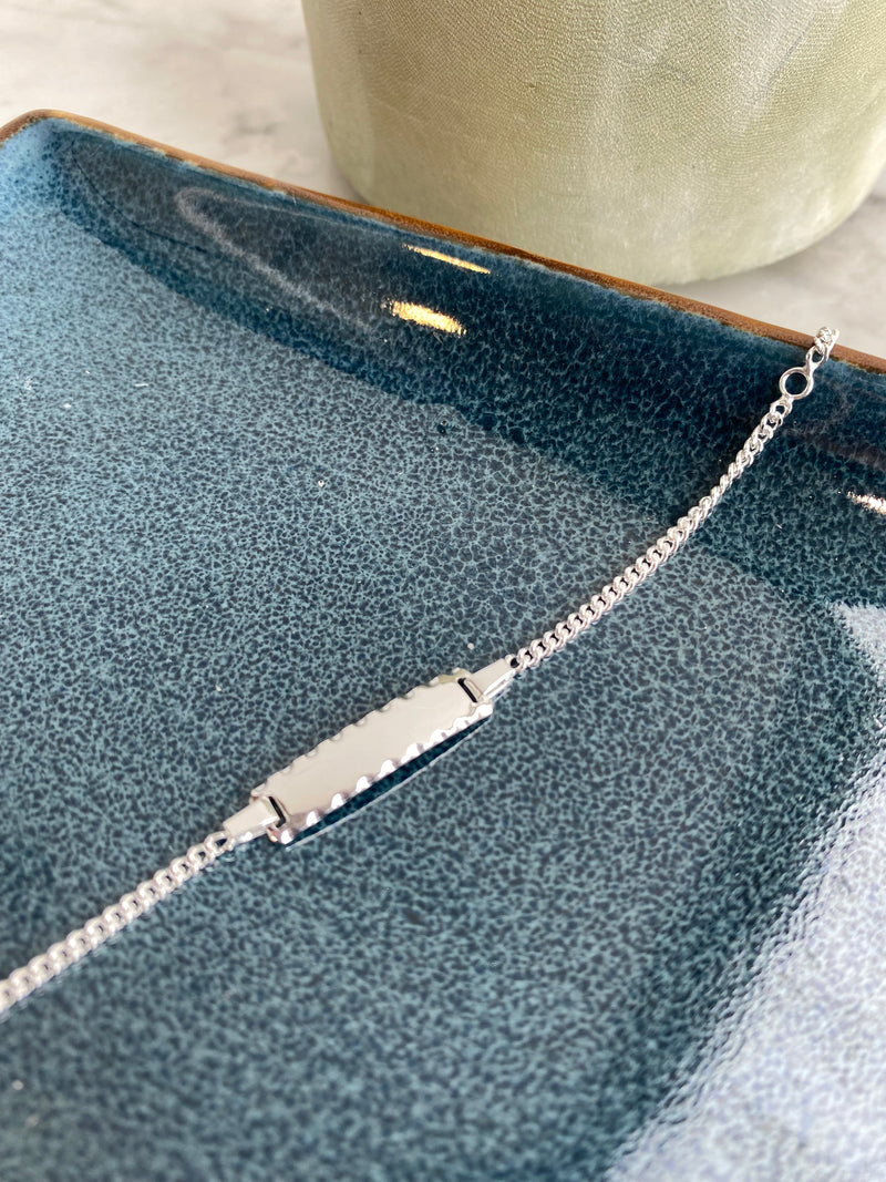 Gourmette enfant. Argent