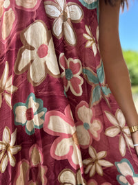Robe Fleurie Bretelles – Taille Unique