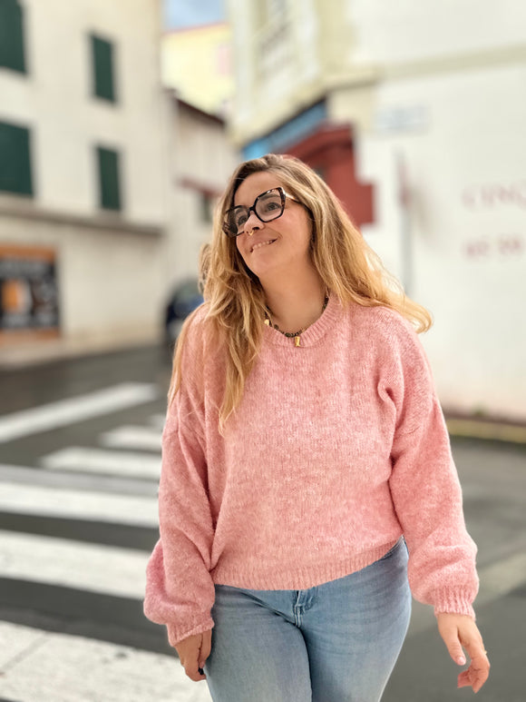 🌸 pull tout doux rose poudré – douceur & bonne humeur
