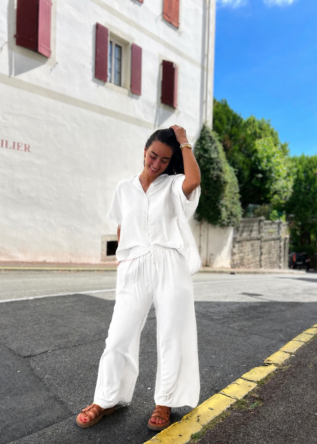 Chemise fluide viscose blanc - taille unique