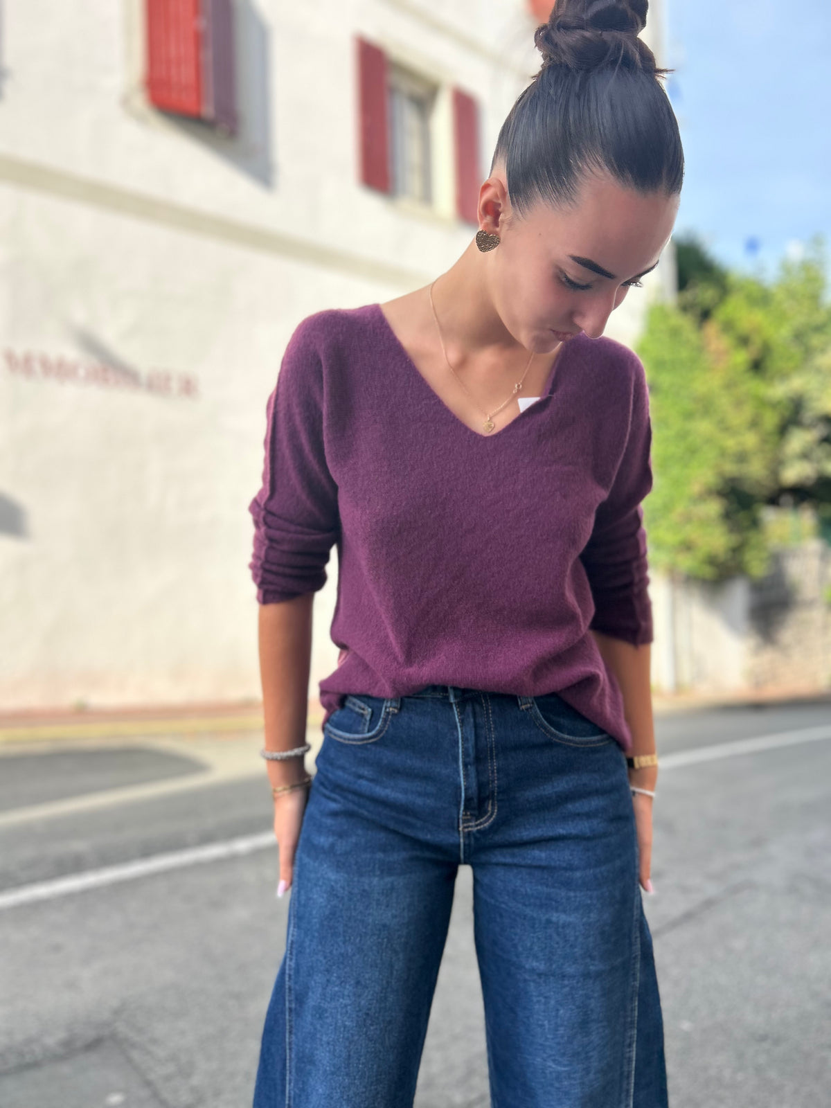 Pull col V — 8 couleurs | Matières nobles | Modadom