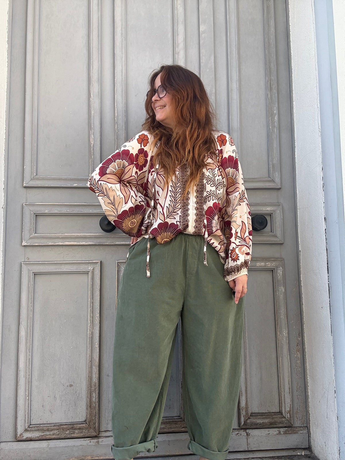 Pantalon barrel grande taille
