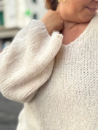 Gros pull en maille - Ecru