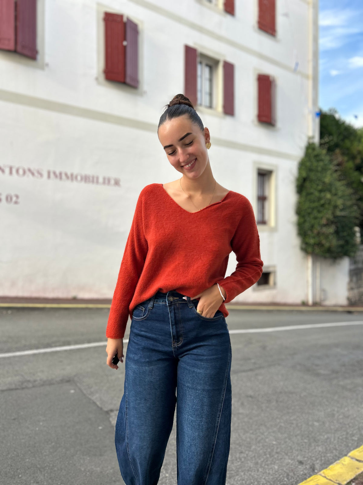 Pull col V — 8 couleurs | Matières nobles | Modadom