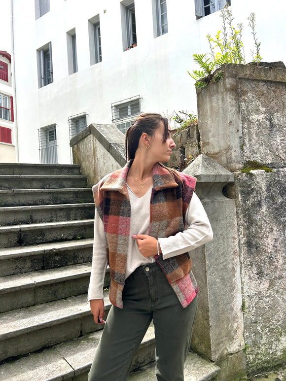 Veste_ajourée_femme_rose_taille_unique_modadom