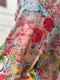Robe imprimée Italia – détail tissu et motifs