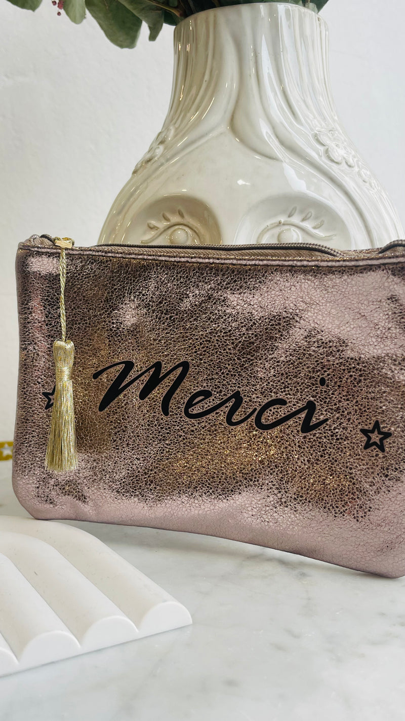 Pochette - merci - métallisé