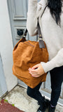 Grand sac en cuir marron