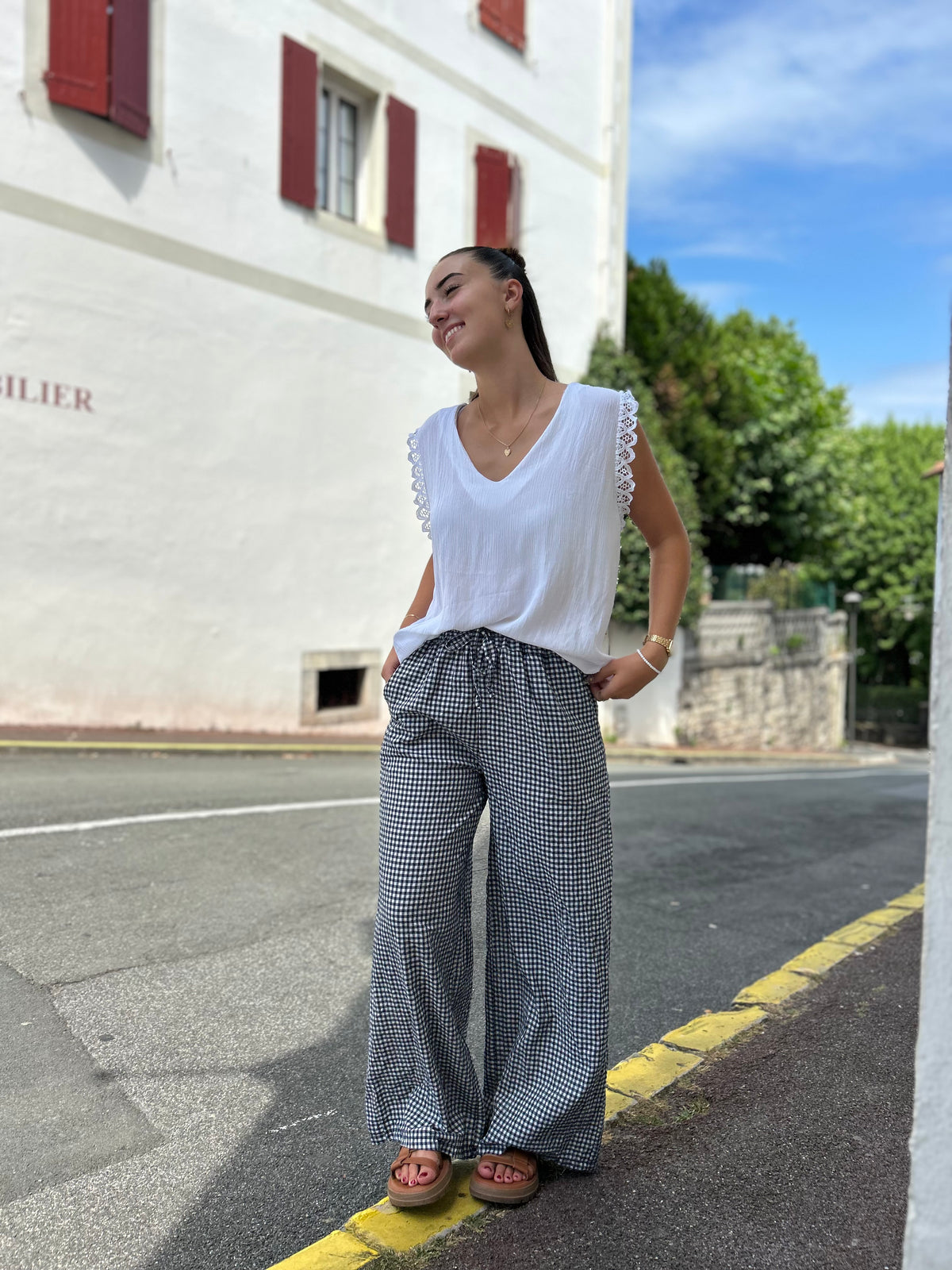 Pantalon - vichy - plusieurs couleurs