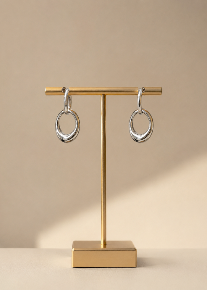 Boucles d'oreilles acier inoxydable – Argent