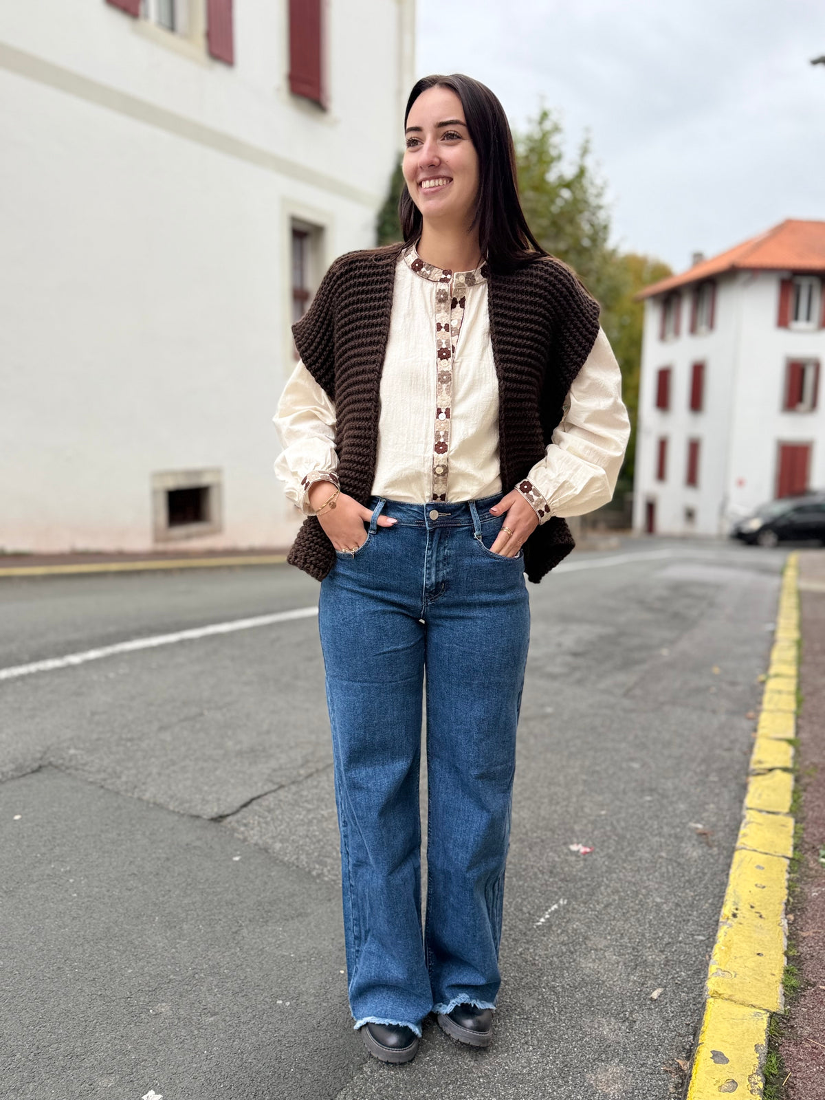 Jean femme Les Coquettes coupe wide
