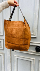 Grand sac en cuir marron