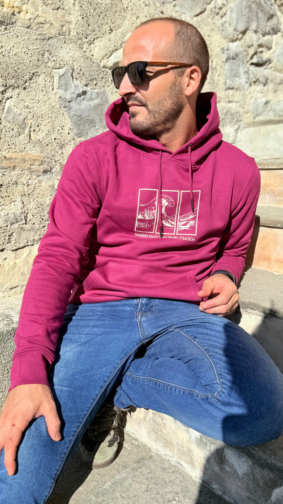 Sweat à capuche EZ KEXA “Kantauri” – Fier de l’océan – Coton bio & recyclé – 2 coloris