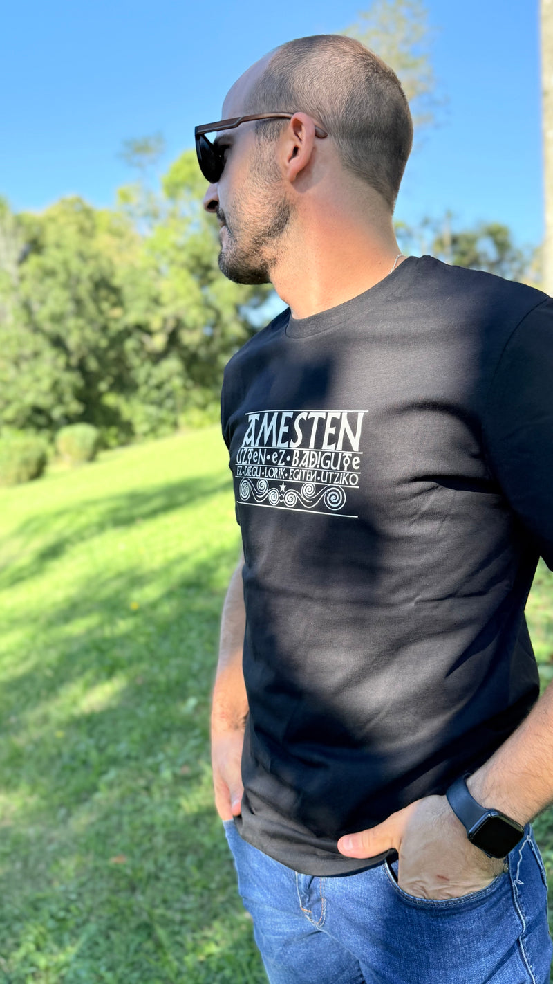 T-shirt EZ KEXA “AMESTEN” – Message basque fort – Coton bio – 4 coloris