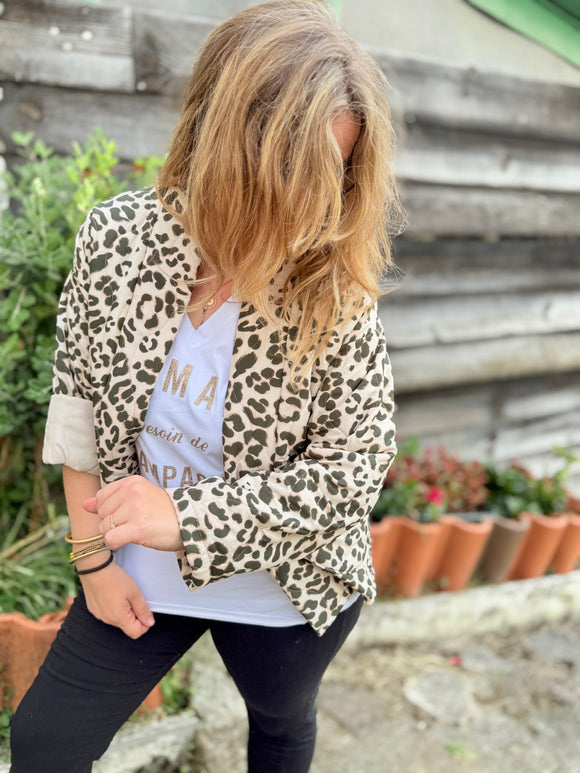 Veste doudoune léopard tendance 2025 Modadom