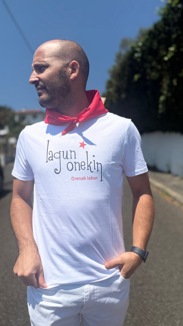 Kit Festif T-shirt & Foulard Homme EZ KEXA – Fêtes de Pampelune & Bayonne