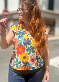Blouse Coton Imprimée – Taille Unique