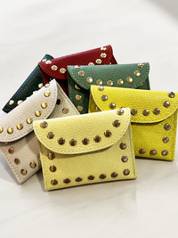 Porte-Monnaie Cuir Clouté – Plusieurs Coloris