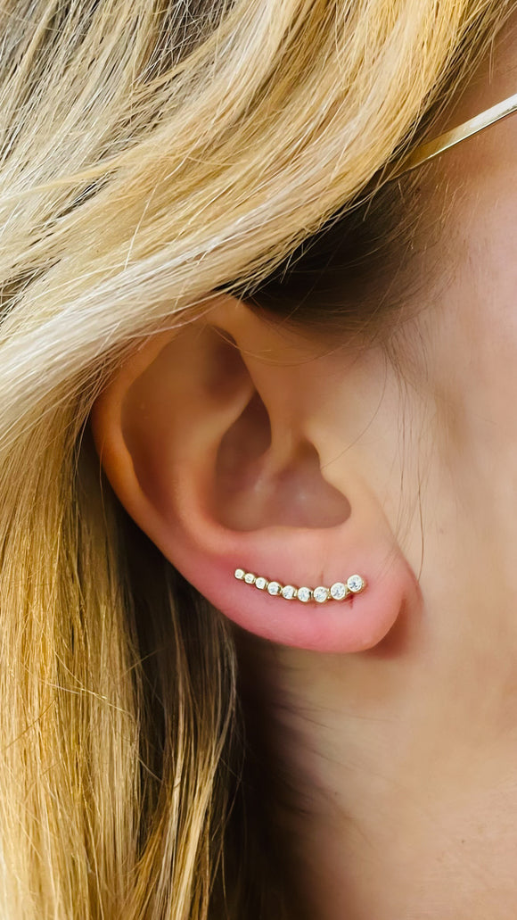 Boucles d’oreilles montantes  plaqué or