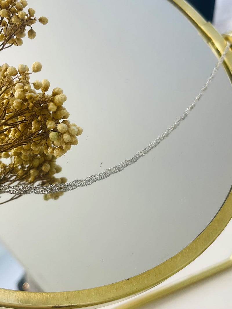 Chaîne argent torsadée 45cm