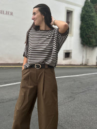 Pull Rayé – Manches 3/4 | Taille Unique