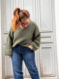 Jean large femme bleu – coupe loose