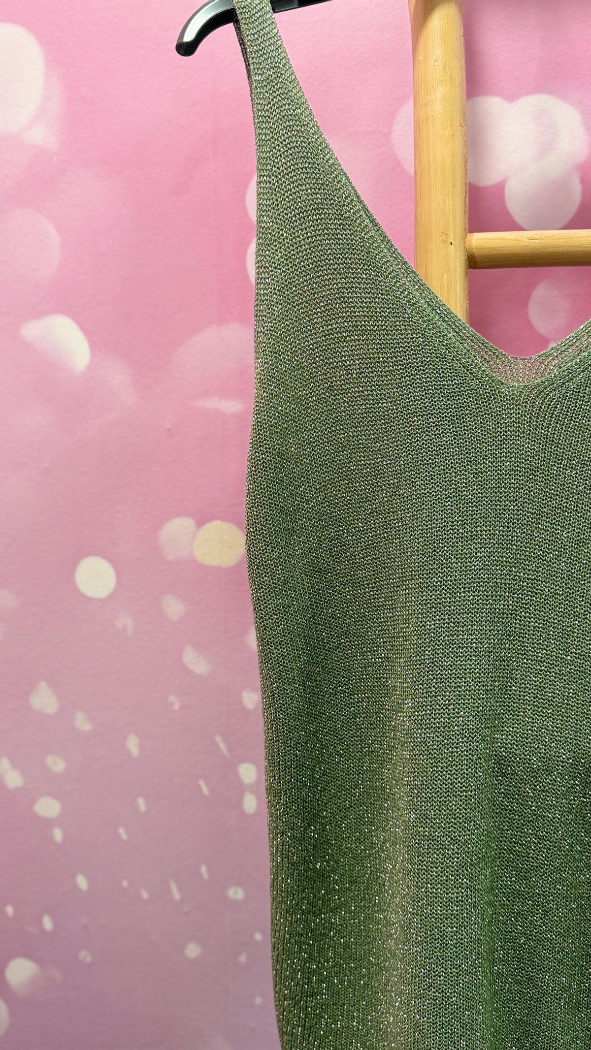 Débardeur Col V Pailleté Lurex