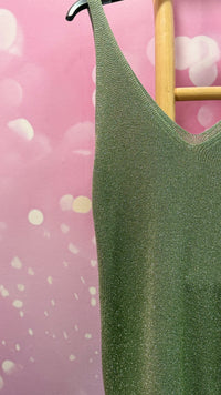 Débardeur Col V Pailleté Lurex