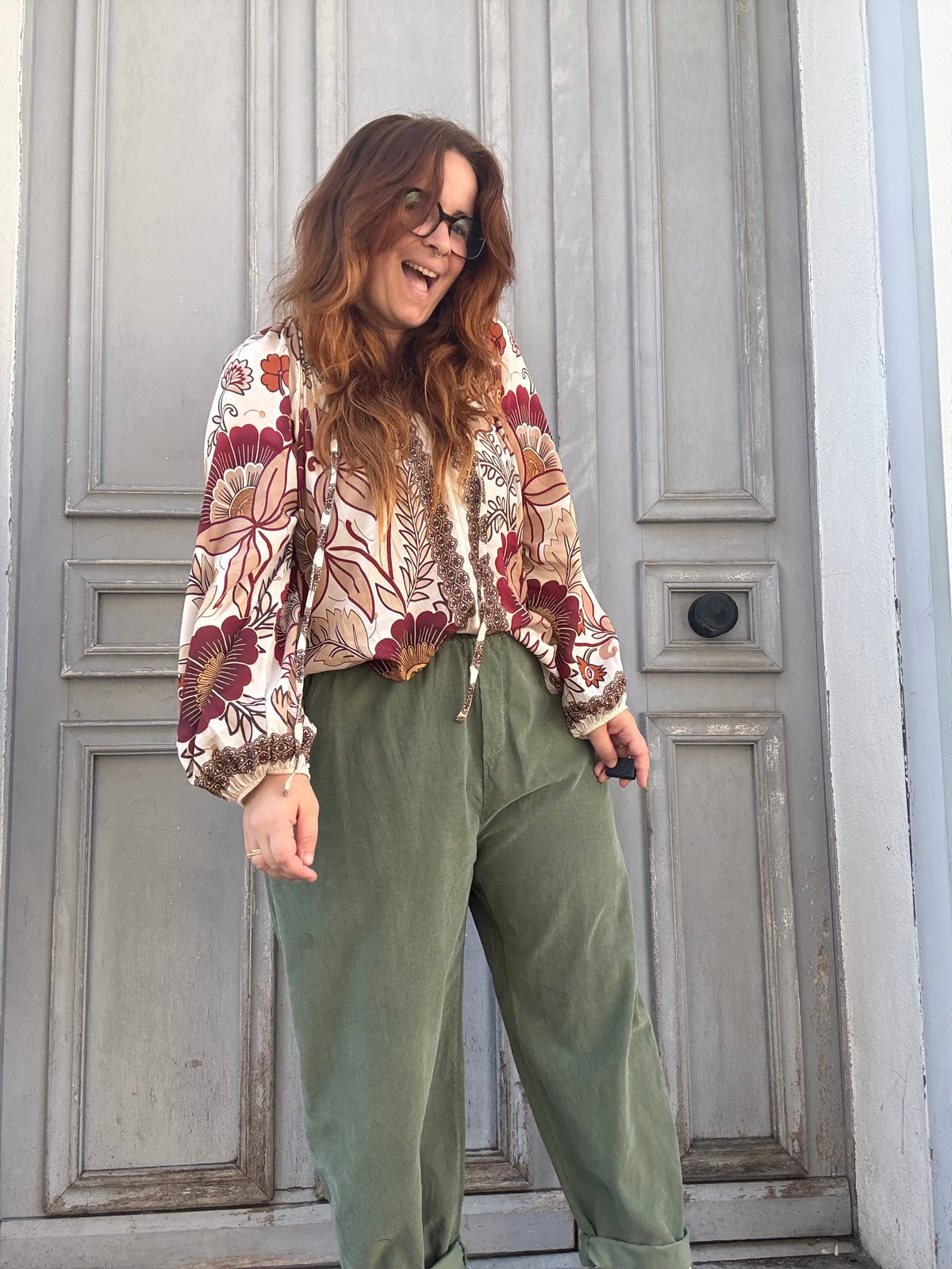 Pantalon barrel grande taille