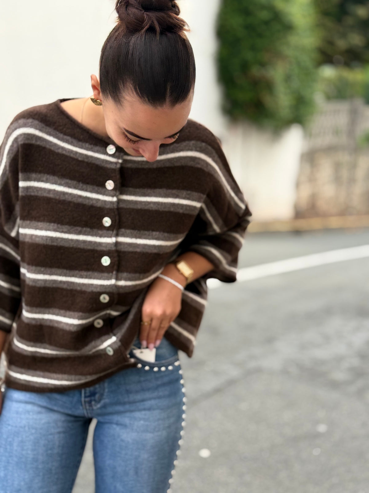 Gilet rayé ultra doux — Taille unique | Modadom