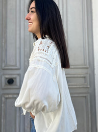 Blouse écrue en coton