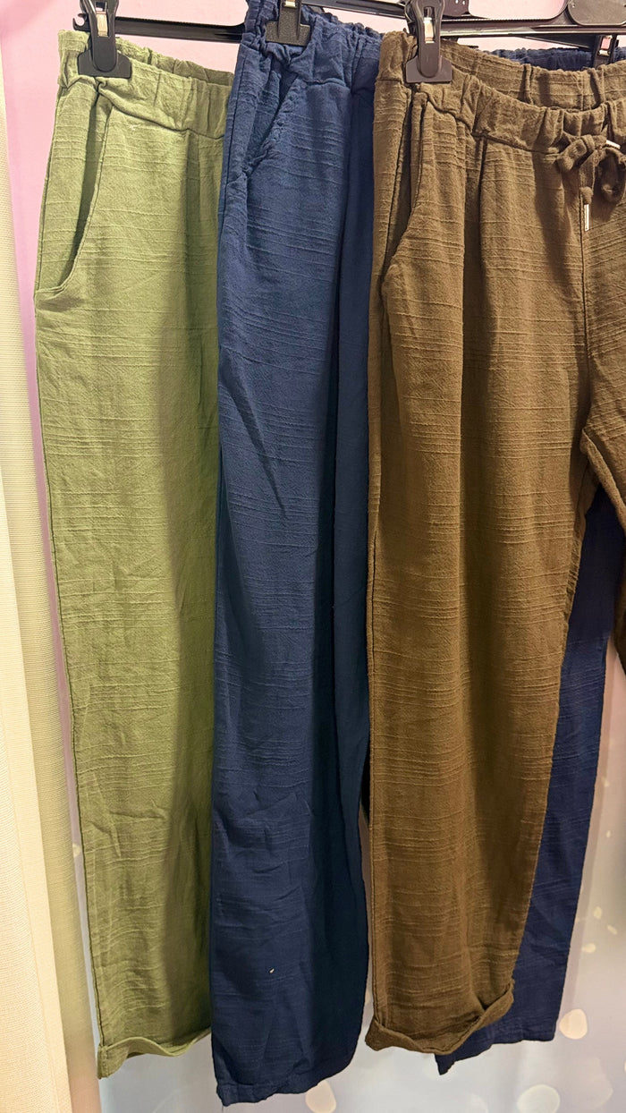 Pantalon Effet Lin Taille Unique – Collection Été 2026