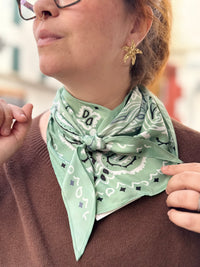 Foulard bandana - soie  - plusieurs couleurs