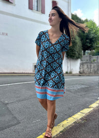 Robe Licra Manches Courtes | Taille Unique | Plusieurs Coloris