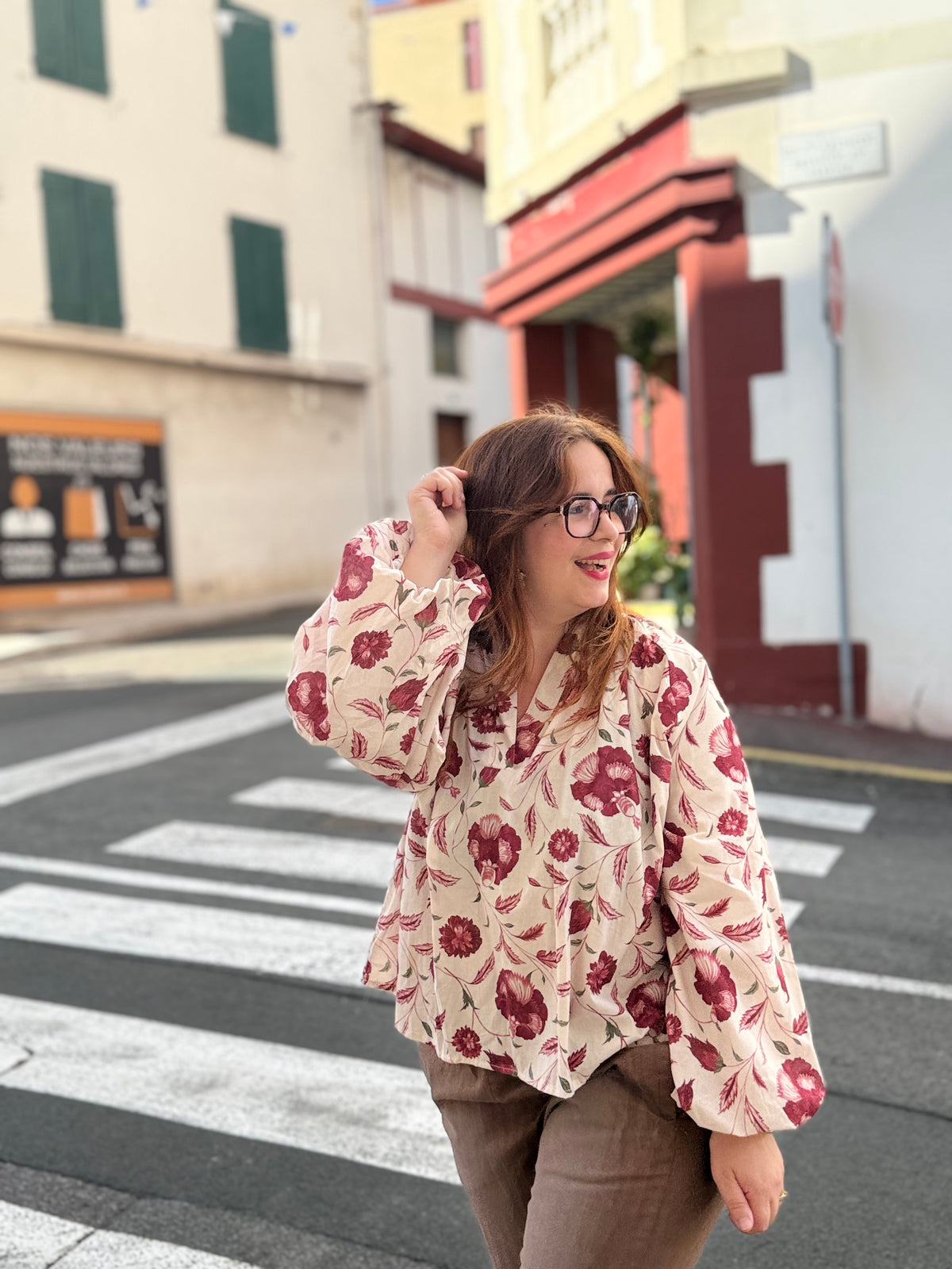 Blouse en voile de coton - Fleuries - Plusieurs couleurs