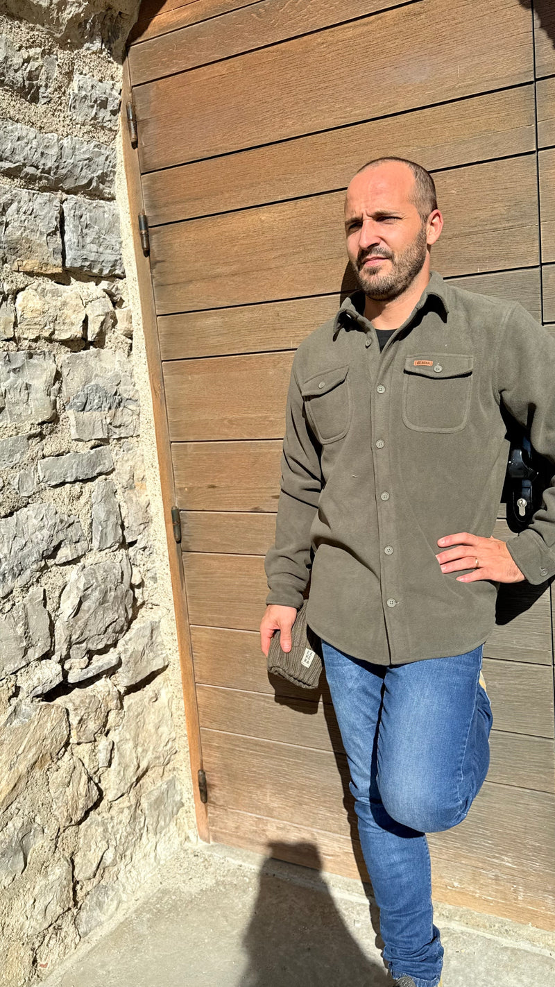 Surchemise polaire EZ KEXA – kaki – Ultra douce & chaude