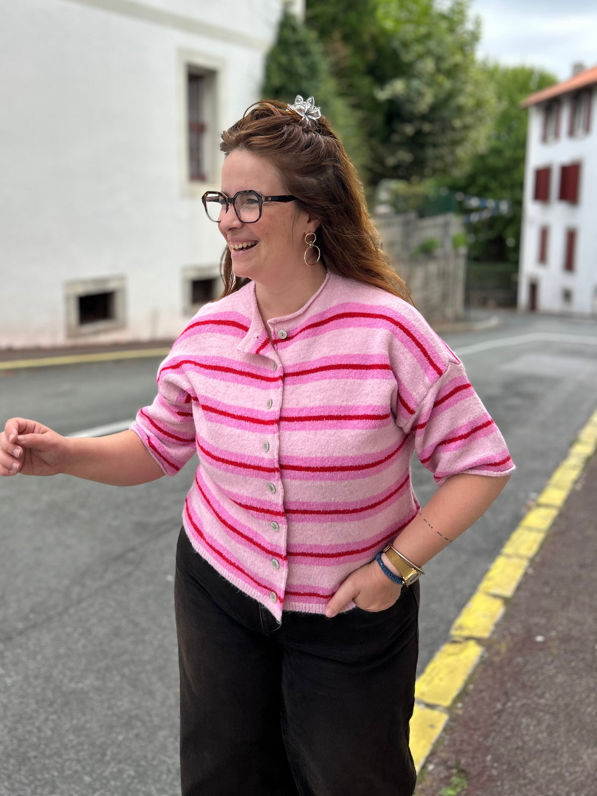 Gilet rayé ultra doux — Taille unique | Modadom