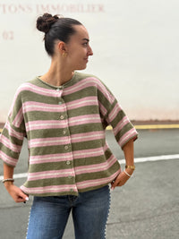 Gilet rayé ultra doux — Taille unique | Modadom