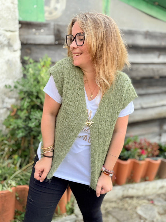 Gilet “Green Spirit” – kaki doux