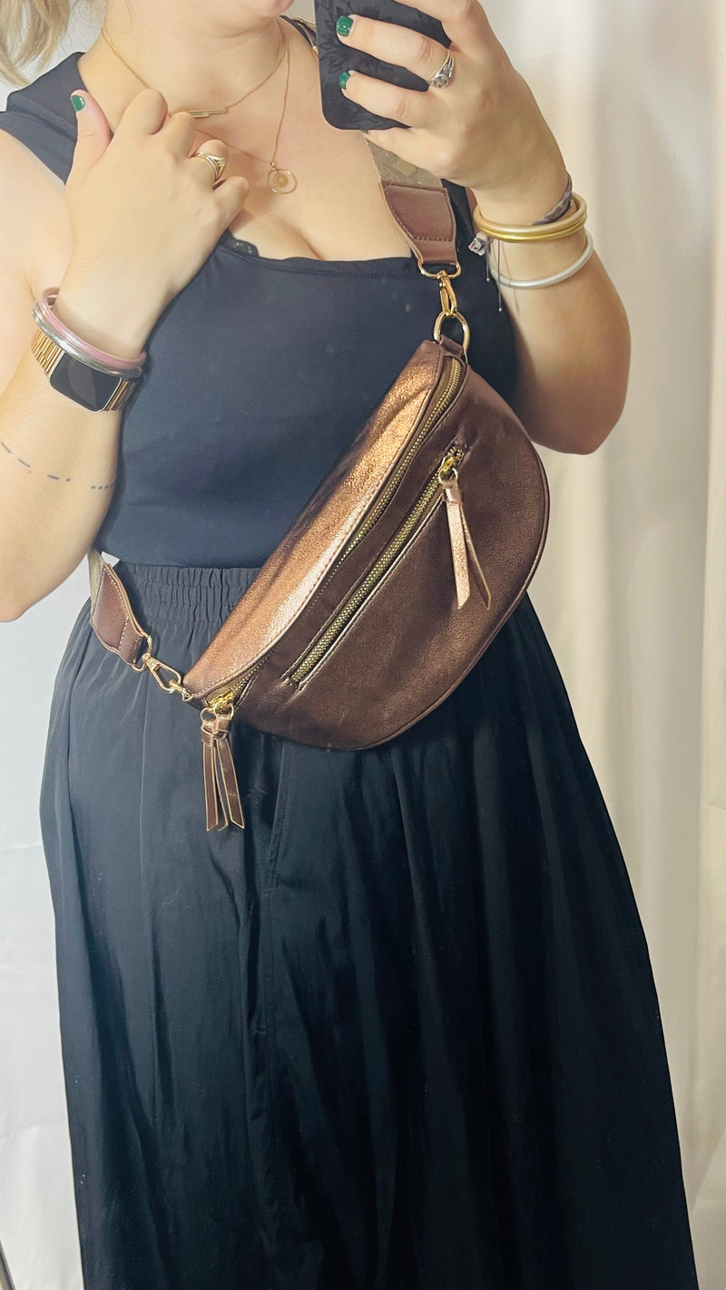 Sac Banane- bronze métallisée