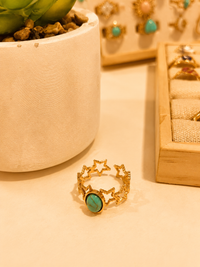 Bague Réglable Turquoise - Acier Inoxydable | 12 Modèles