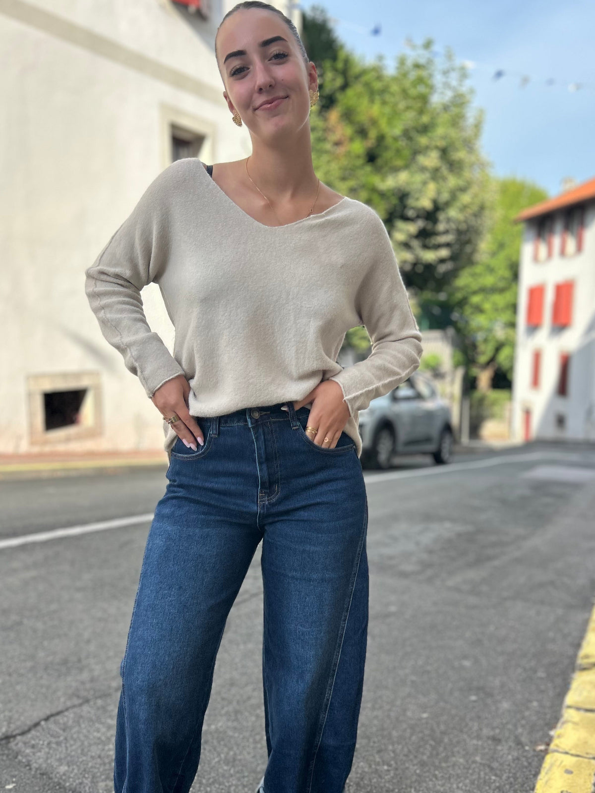 Pull col V — 8 couleurs | Matières nobles | Modadom