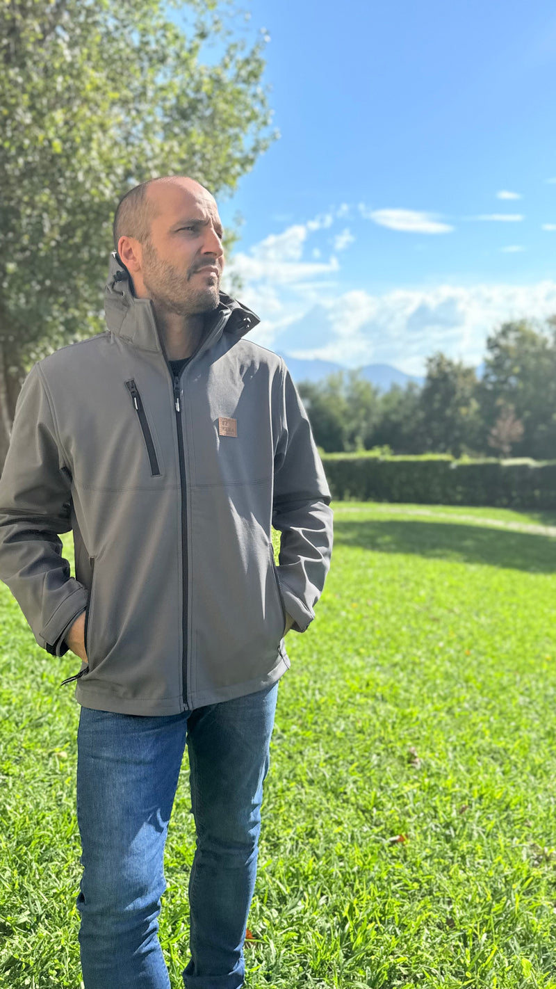 Softshell EZ KEXA – Coupe-vent imperméable & doublé polaire – Gris ou Kaki