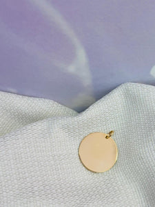 Pendentif personnalisable plaqué or ( photo gravure )