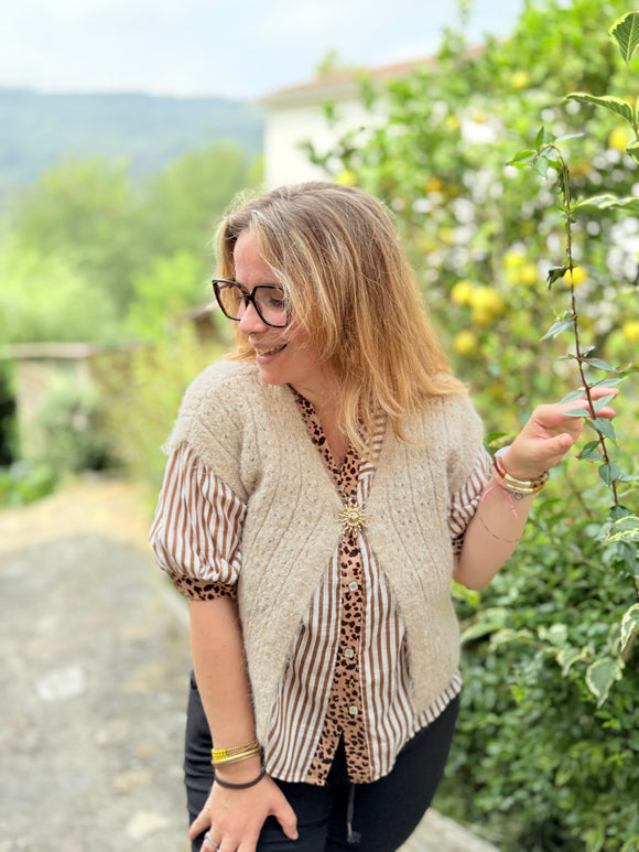Gilet “Crème de la Crème” – écru doux