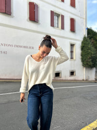Pull col V — 8 couleurs | Matières nobles | Modadom