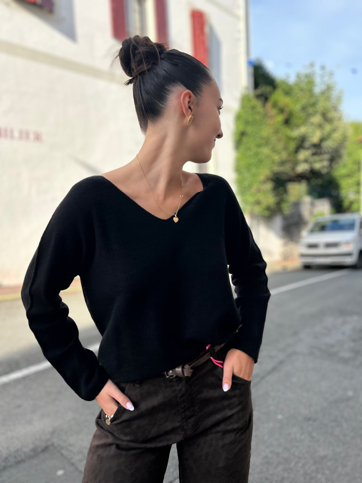 Pull col V — 8 couleurs | Matières nobles | Modadom